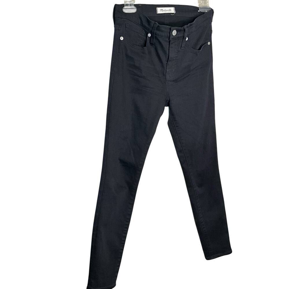 Madewell 9" High‎ Rise Skinny Jeans Denim Stretch Dark Wash Black Womens Size 26
